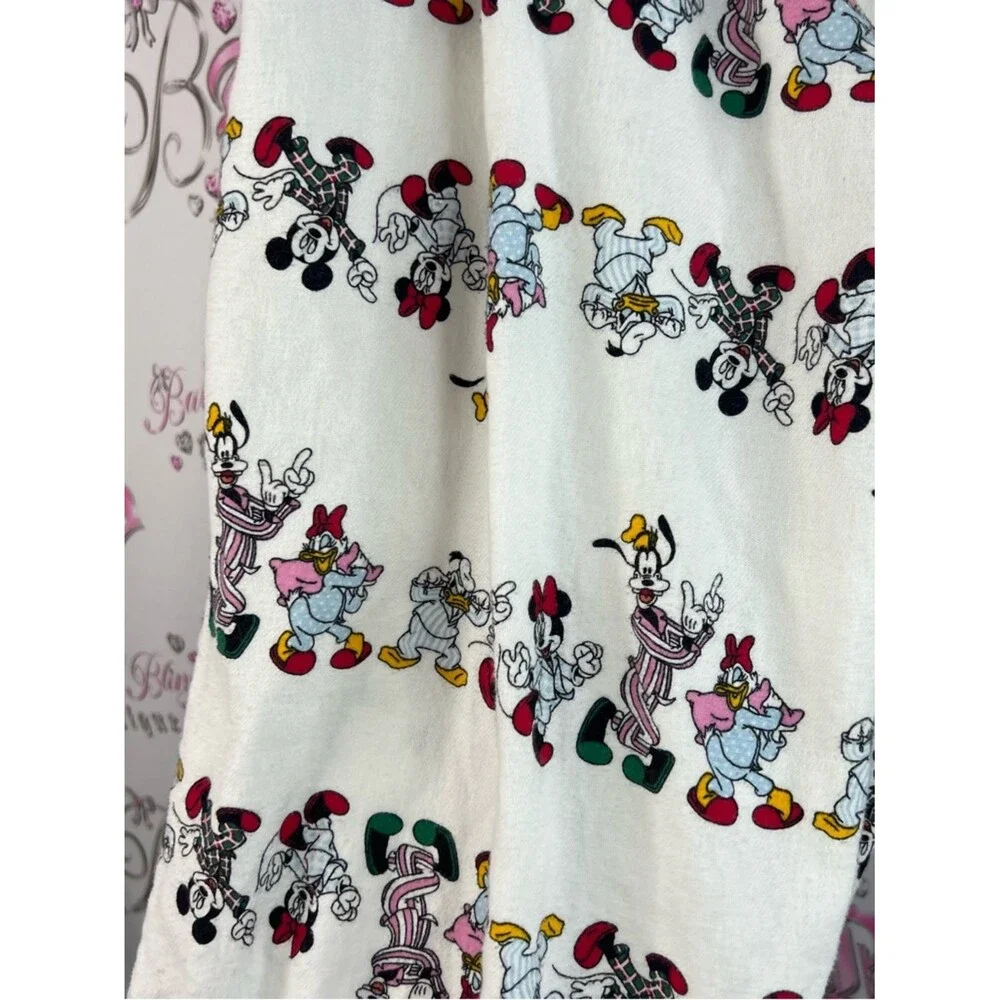 Disney pants pj Cream Lounge Pants with Multicolor Mickey & Friends Print - Picture 4 of 9